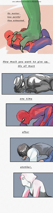 sandsawako:Dear spider-man：comic by me/translate by@inceptiontrash​That was beautiful!