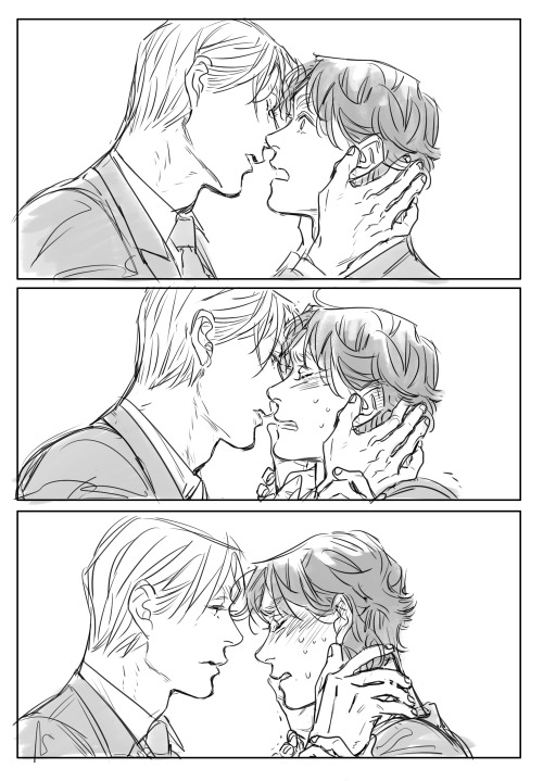 howishughdancyevenpossible:  color-division:  nnarinn:Teen!Hannigram Sweet Tangerine did a translation of the first comic! Thank you so much Thangerine!The second one is what I’ve recently done with this AU. Thought it’d be nice to just add it on