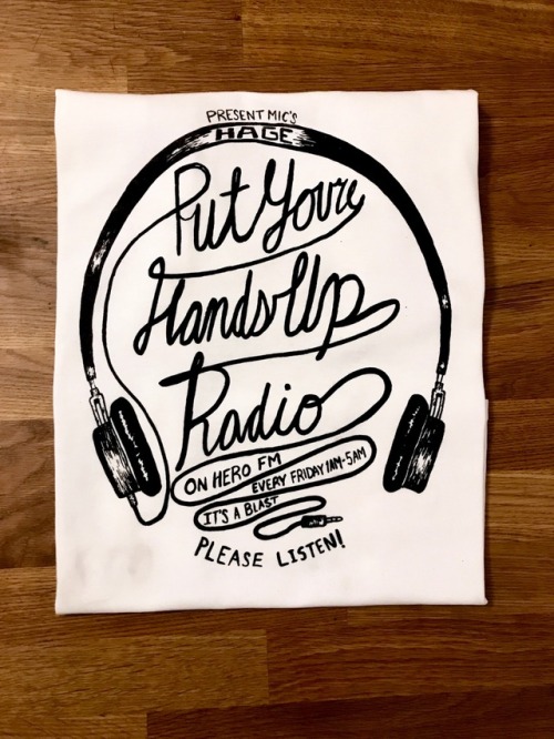 beeuma:Put your hands up radio!!!! Came up with this design to support Present Mic’s radio show lol.  Would anyone be interested in owning one of these shirts?