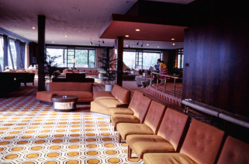 deadmotelsusa:Lobbies of Catskill Resorts along the Borscht Belt, 1960′s - 1970′sFrom top to bottom: