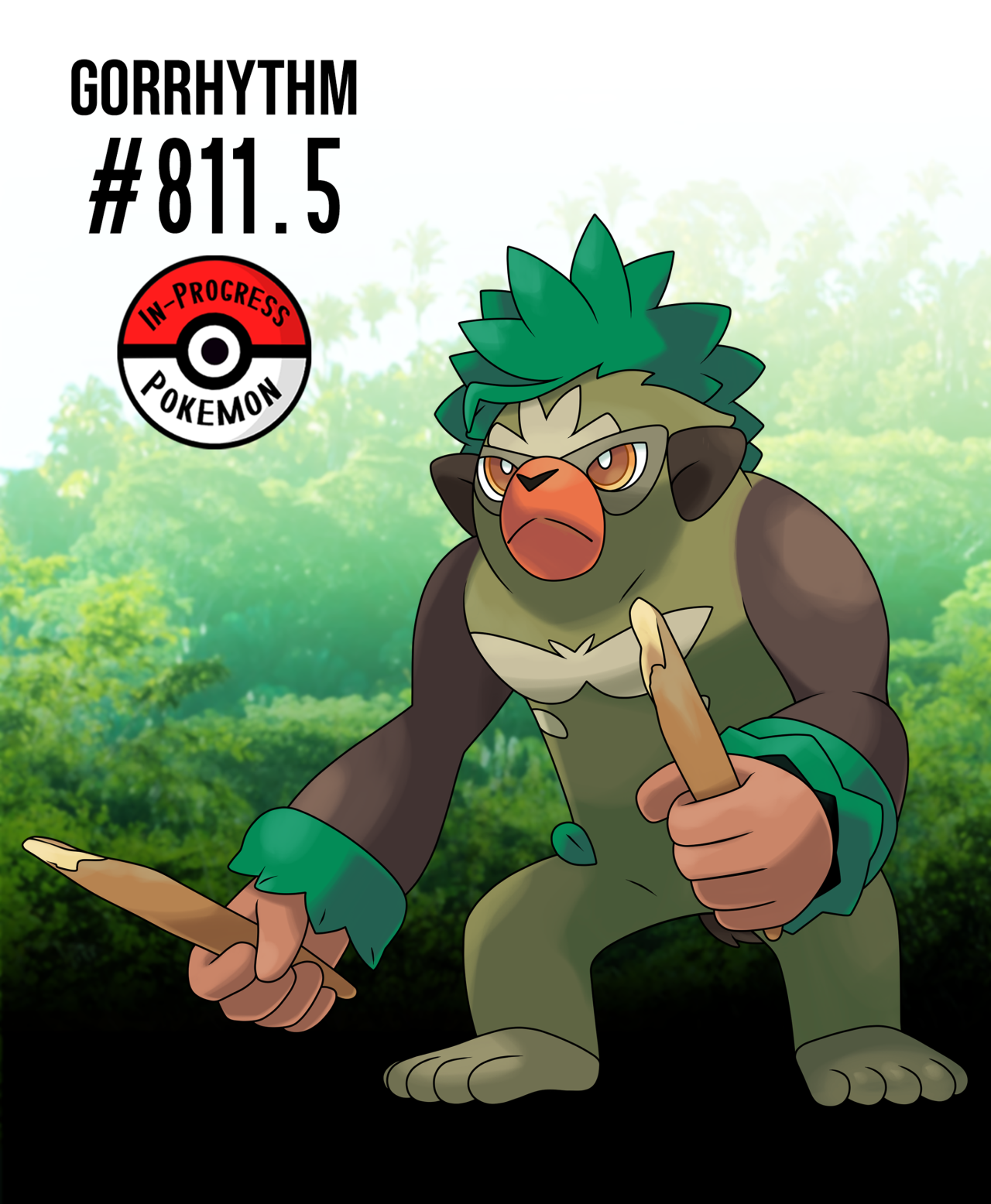 In-Progress Pokemon Evolutions — #083.5 - The stalks of leeks are