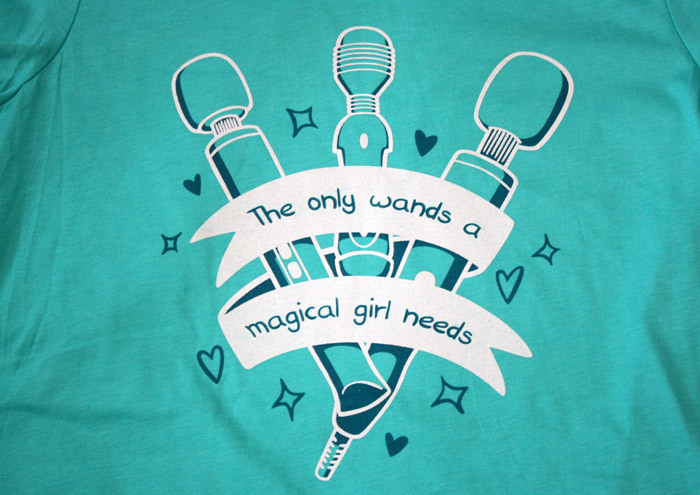 erikamoen: “The Only Wands a Magical Girl Needs” is now available as a t-shirt!!!!