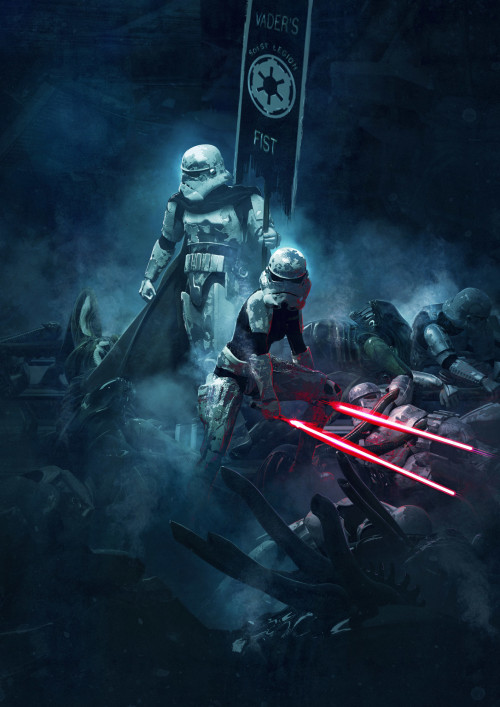 cyberclays:501st Legion: Vader’s Fist VS Space CockroachesStar Wars and Alien fan art by Gui