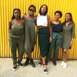 blackfashion:  Sisters in green is the new