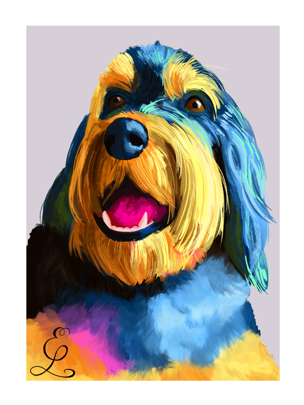 Painted my dad’s dog for Father’s Day :^]