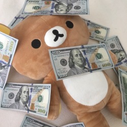 toshio:this is the money bear. reblog to