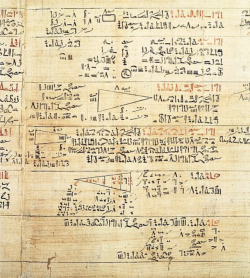 historyarchaeologyartefacts: Rhind Mathematical Papyrus, written in hieratic script. Circa 1650 b.C. [1382 × 1536] SWITCH TO FIREFOX AND ADD UBLOCK ORIGIN 