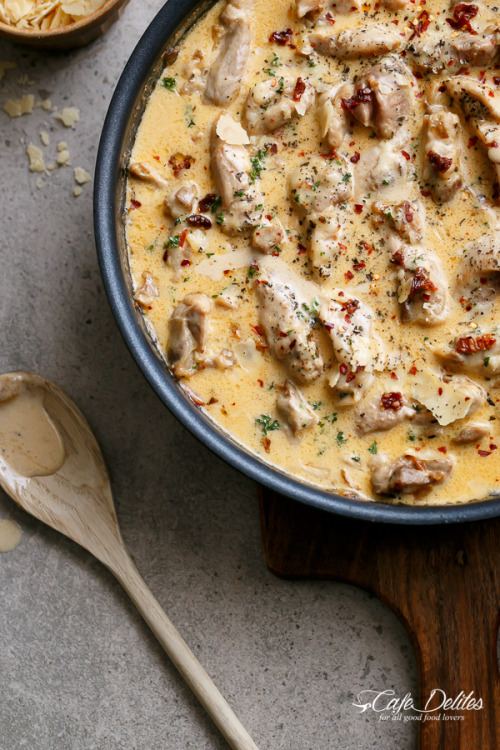 Porn photo foodffs:  CREAMY SUNDRIED TOMATO + PARMESAN