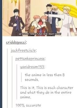 unholyweaboo:  ohshc tumblr posts I found