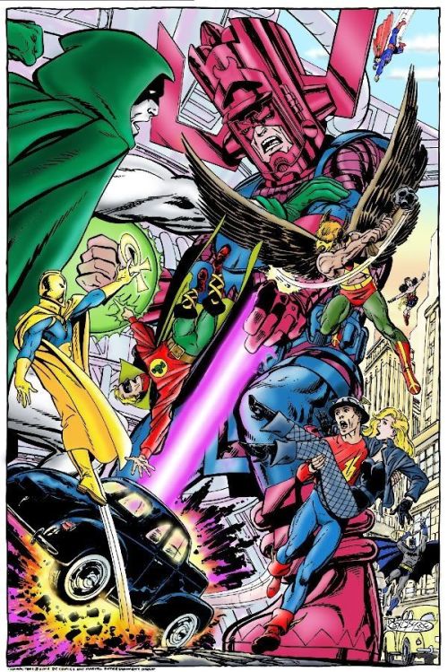 The Justice Society vs. Galactus by John Byrne