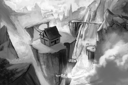 addignisherlock:some of the landscape stuff i did in class :>