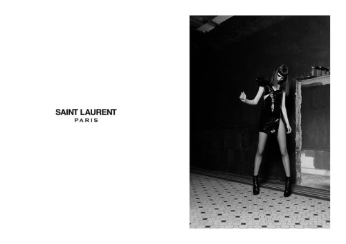 Saint Laurent. Ad campaign FW1516Creative Director: Hedi SlimanePhotos: Hedi SlimaneModel: Katy Dron