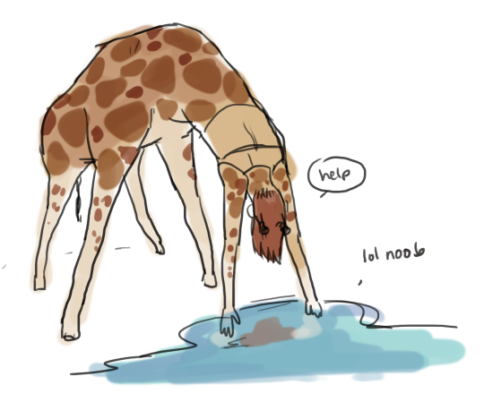 foervraengd:  otherworldlycitizen:  phosphoradorableflower:  foervraengd:  centaurs would work if you replace the horse body with a giraffe, because it’d suit the anatomy of a centaur to live of fruits and leafs up in very tall trees. Also they’d