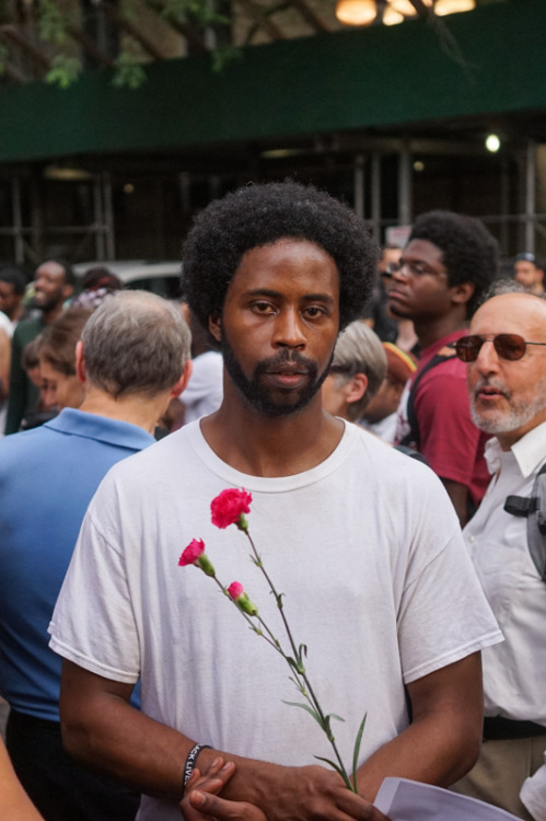 nyclesbian:blackmanonthemoon:activistnyc:Vigil for #KaliefBrowder, a young man who took his own life