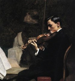 Stephen Seymour Thomas (1868-1956). The Violin Student. 1891