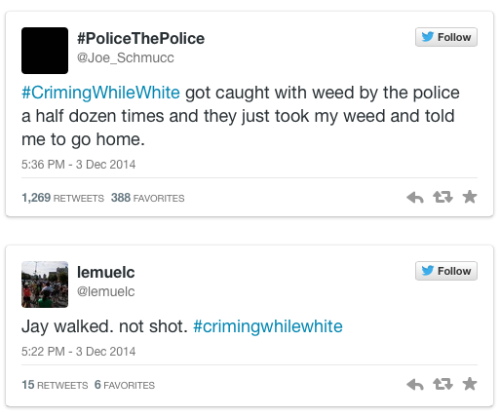 micdotcom:  #CrimingWhileWhite brilliantly exposes law enforcement’s racist double standard   Some of the most powerful responses to social injustice are born on social media, and Wednesday night, that power was on full display. Following a grand jury’s