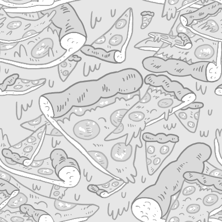 drawbrandondraw:  Here is the background from my Pizza Party mini, now available for tiling on your desktop