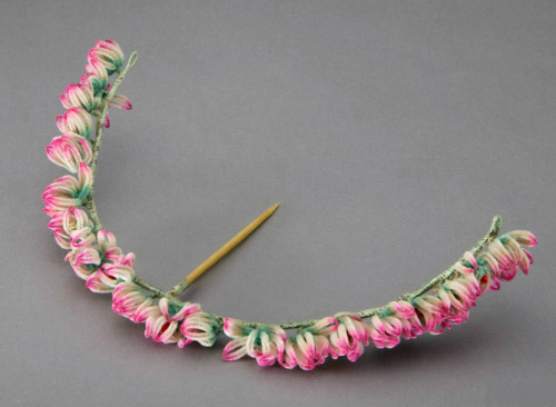 Traditional Chinese hairpin, 宫花gōng huā(court flower) in Palace Museum, Beijing. Gonghua is a kind o