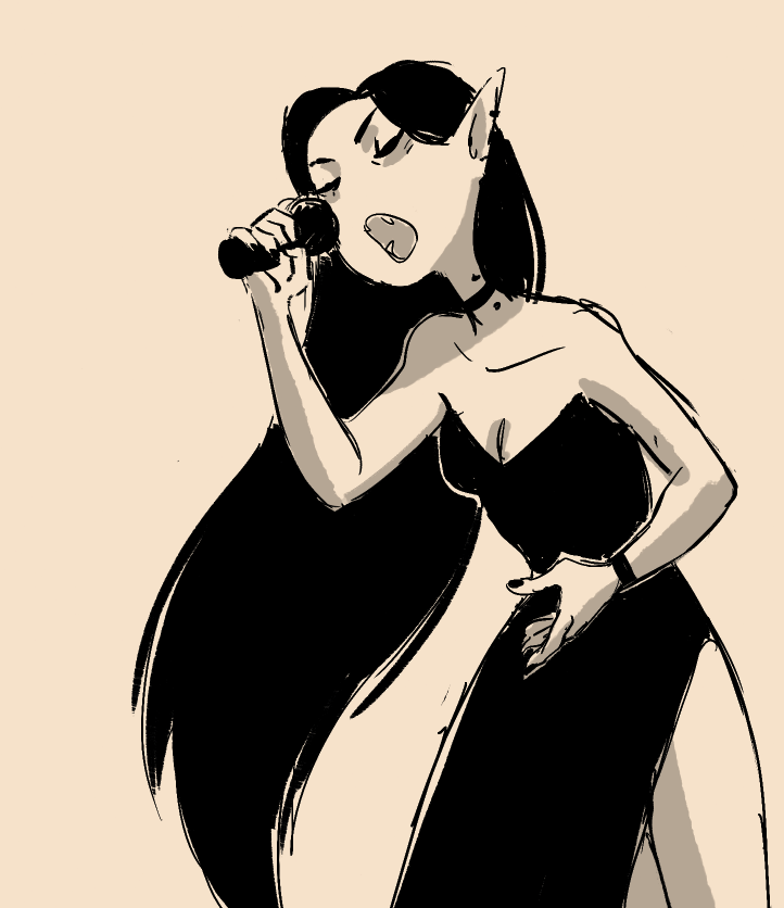 childofsquid2: Marceline got that late night jazz singer, sprawled on the piano vibes 