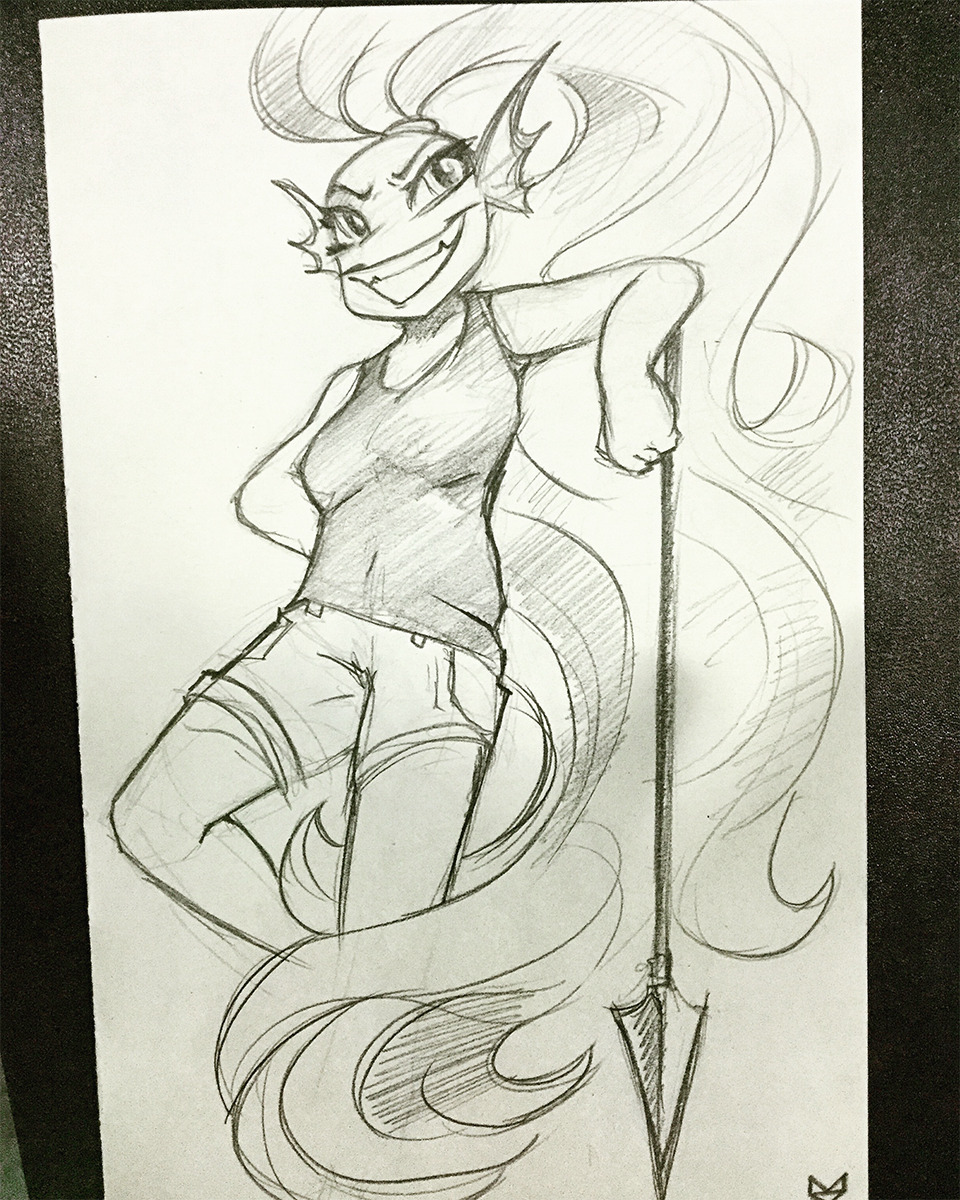 Sketches I made for Cheshirewolfy at Pyrkon fantasy convention yesterday.I hope you