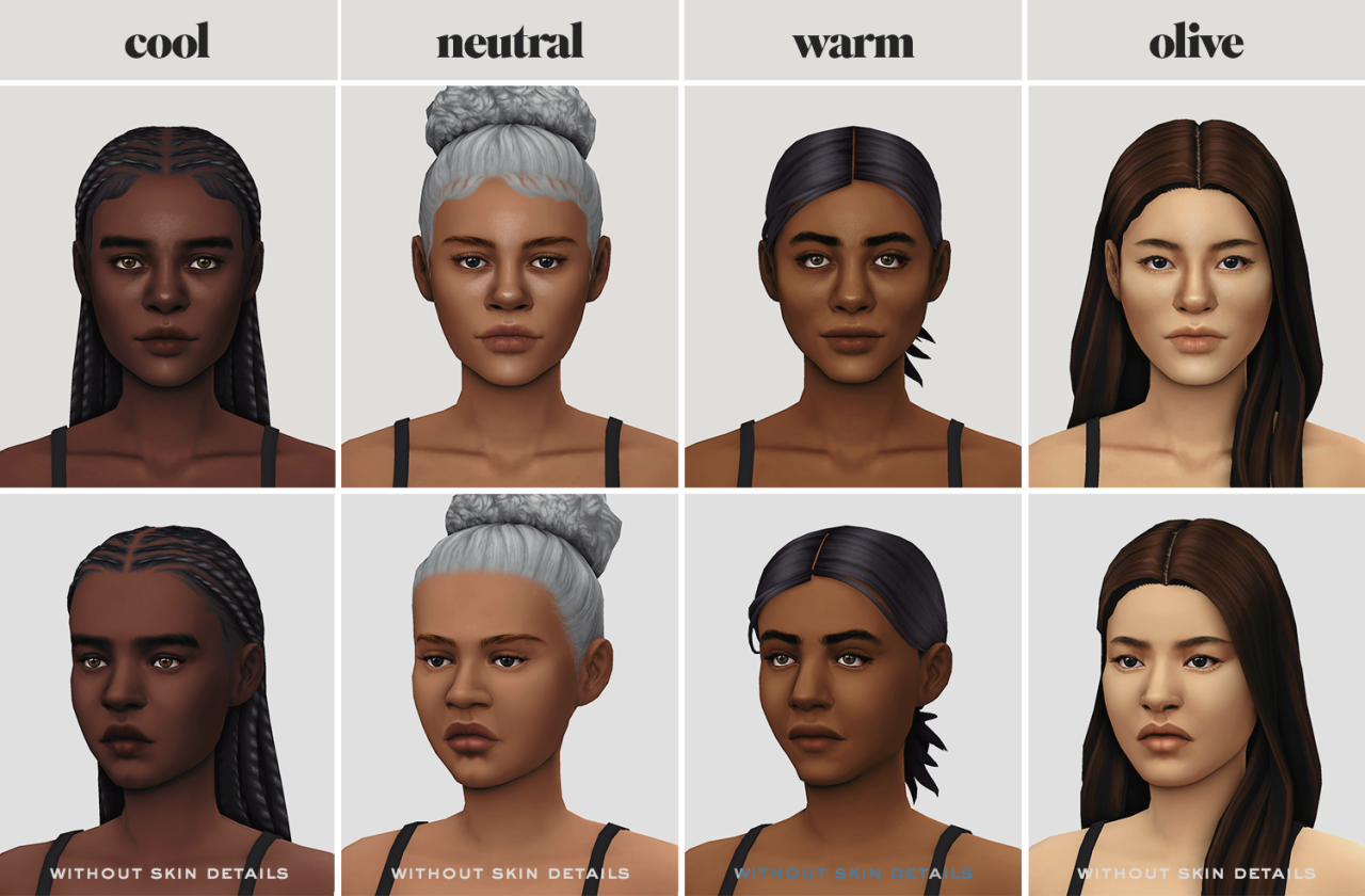 sims 4 skin pack