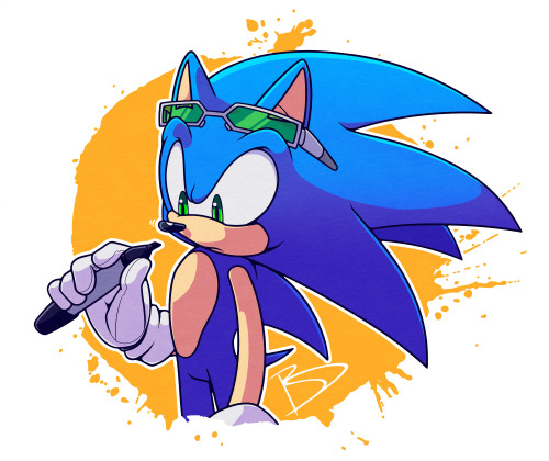 Finished Riders Sonic. About the marker thing is a meme that came out from my Discord server, so it 