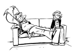 proteesiukkonen:  Inktober #7There’s plenty of room on the couch.If the other person isn’t a jerk, that is.