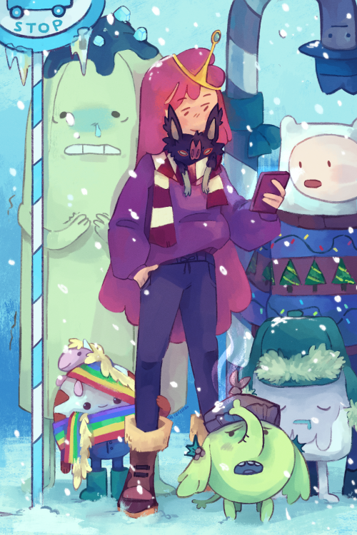 charcarts:  Bundle up ‘cause it’s sweater weather, baybee!!!🎉☃️☃️ Expansion on smthin i drew last yr: 