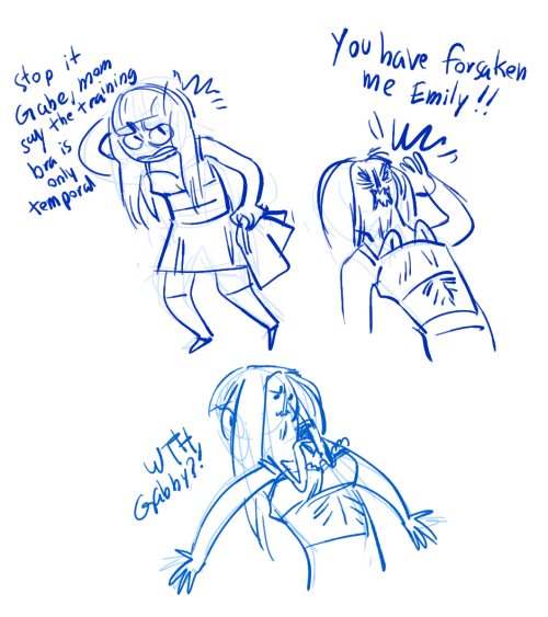  also some doodles I did when I first watched the malignant because Gabe and Maddy’s relations
