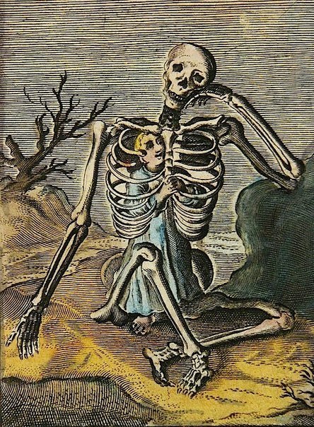 zoomusickgirl:  Memento Mori (The Boy In The Skeleton) by Christoffel van Sichem