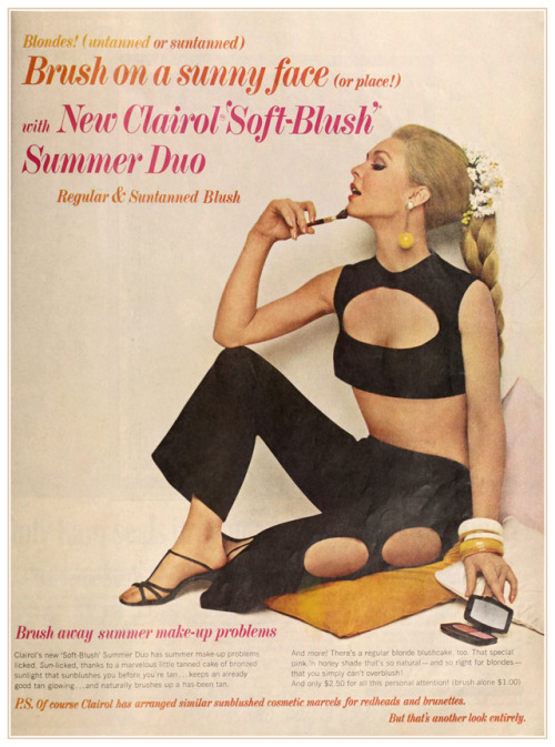 thegikitiki: Brush on a Sunny Face…    Clairol Cosmetics, 1966