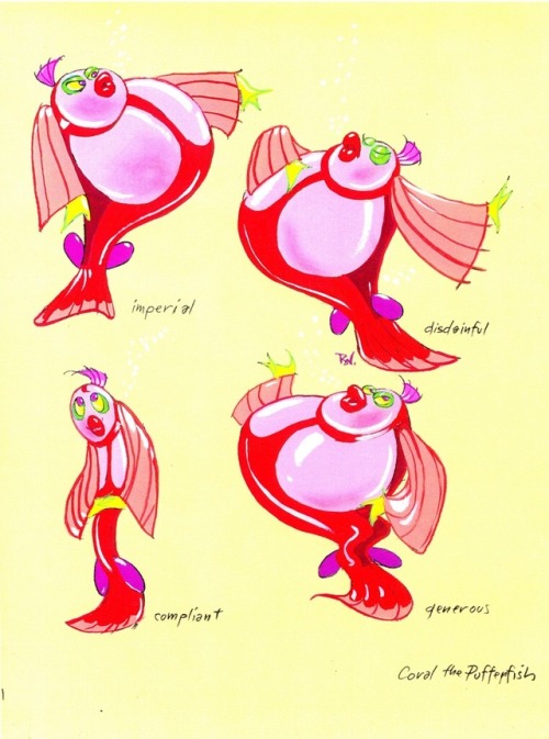 ‪Some of Rowland Wilson’s design work for Disney’s The Little Mermaid (1989).‬