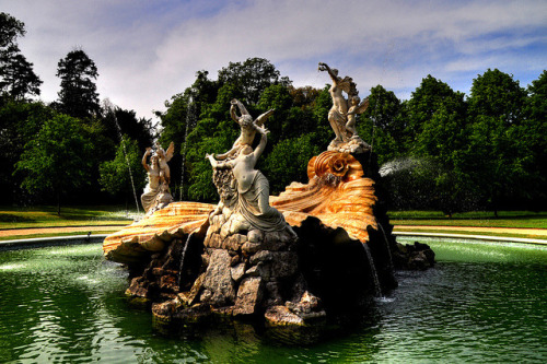 Beautiful Shell Fountain at Cliveden Estate - Buckinghamshire, England.