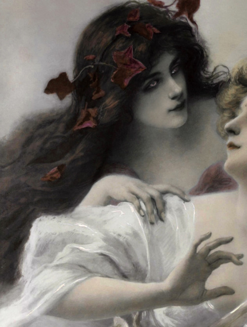 uncanny-archive:
“Two Maidens (Detail), 1903 - Edouard Bisson
”