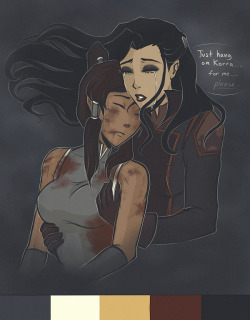k-y-h-u:   Korrasami in palette #10 request by alliscraziness  I felt like making that scene from the book 3 tailer all angsty wahh but why must I hurt myself this way