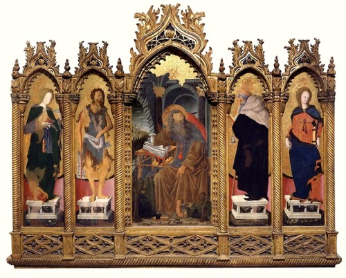Francesco Squarcione (Italian, 1397-1468), Polittico de Lazara (De Lazara Altarpiece), 1449-52; tempera on panel, 150 x 220 cm; Musei Civici agli Eremitani di Padova (Padua, Italy)