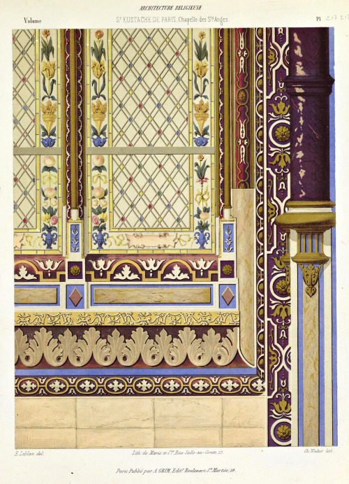 archimaps:  Color scheme for the interior of the Eglise Saint Eustache, Paris 