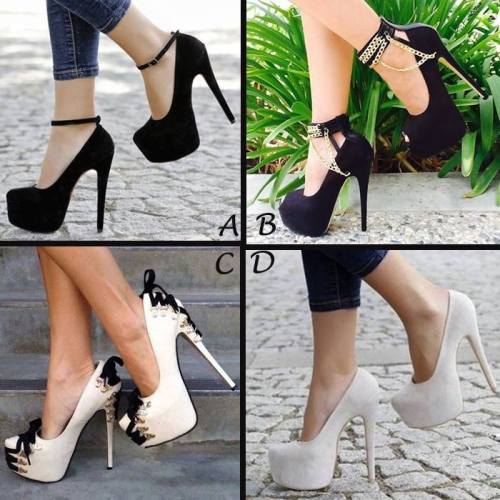 ideservenewshoesblog:  Elegant Genuine Suede Platform High Heel Shoes