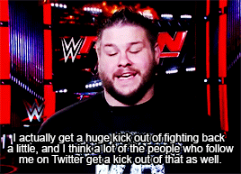 phantomshaman:  mithen-gifs-wrestling:  ”I’m not gonna sit there and take peoples’ crap.”  Kevin Owens appears on Sportscenter and talks about his love of blocking jerks on Twitter.   Tweet Owens Tweet.  :p such a good talent who has a way with