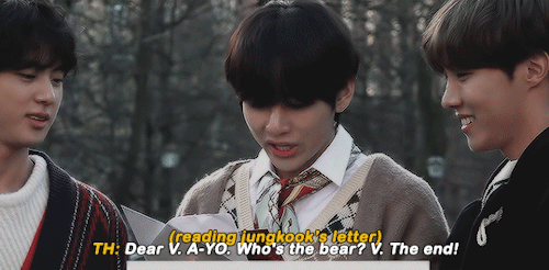 Look At The Way Jungkook Was So Excited For Taehyung To Read His Letter (cr)