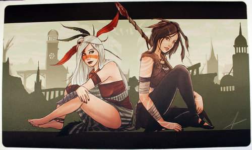 clockwork-cadaver:These are the photos of the Gruul playmat I drew that were sent to me, mostly from
