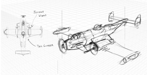 Designing dieselpunk aircraft for JIC.