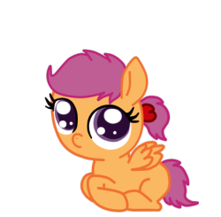 life-of-scootaloo:  (Felt like I needed to post it separately Edit: Added her ponytail)  &lt;3