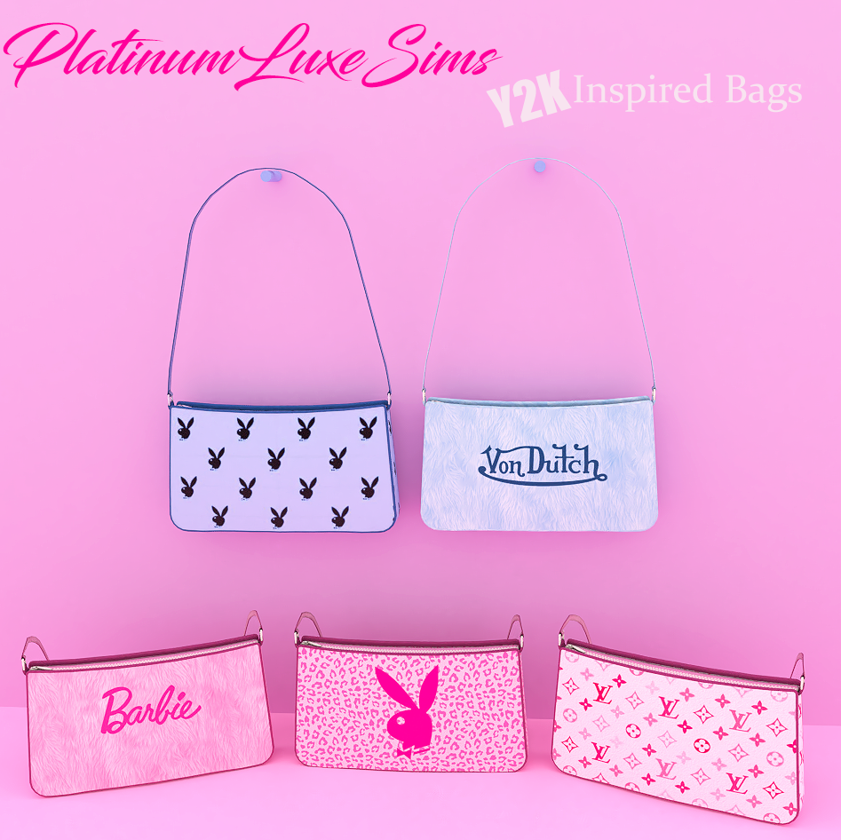 PlatinumLuxeSims — Y2K Inspired Bags Now on my Patreon! • 12