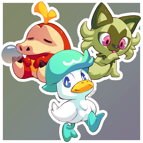 continuing my tradition of drawing the starters I really like them all this time!