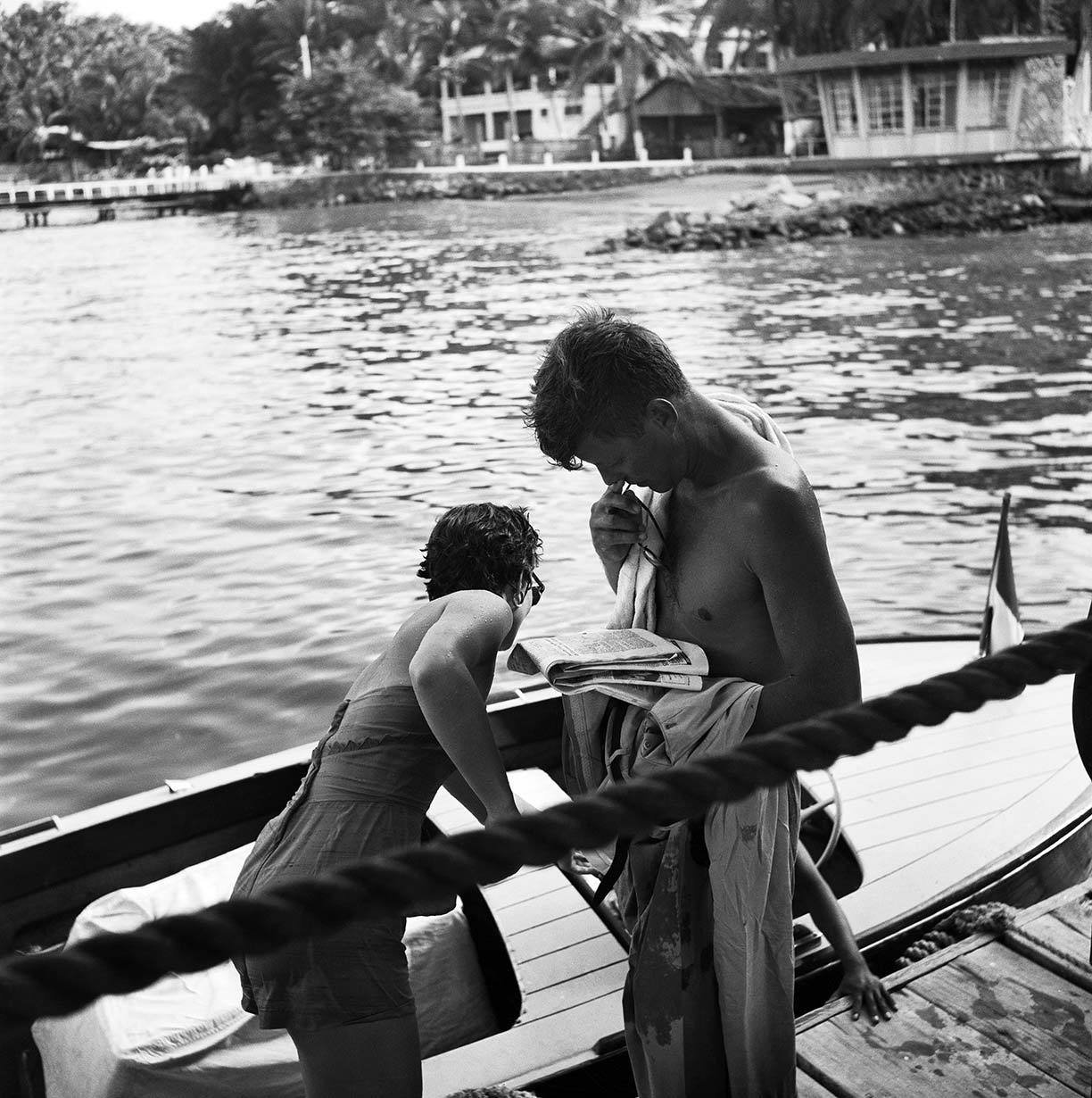 Viaje de luna de miel realizado por Jacqueline Lee Bouvier y el senador John Fitzgerald Kennedy ,Acapulco, Guerrero, México, 1953, de la colección Juan Guzmán