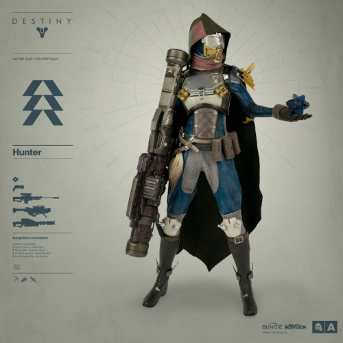 worldof3a:  PRE-ORDER BEGINS JULY 21st, 2016Bungie  and 3A proudly announce the highly anticipated DESTINY HUNTER – the  third class of Guardian in 3A’s 1/6th Scale Collectible Figure Series  from the critically acclaimed game, DESTINY. The Hunter