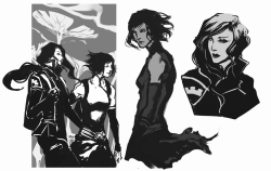 badasserywoman:  Some Korra and Asami doodles while on break….just cause U3U  