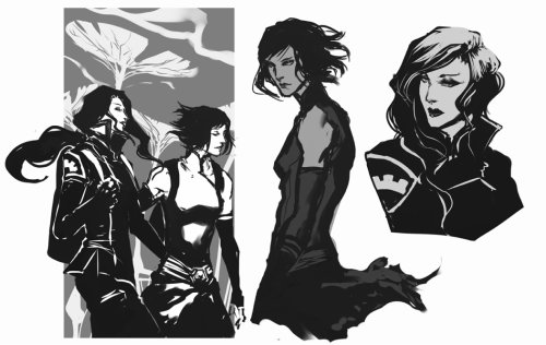 badasserywoman:Some Korra and Asami doodles while on break….just cause U3U 