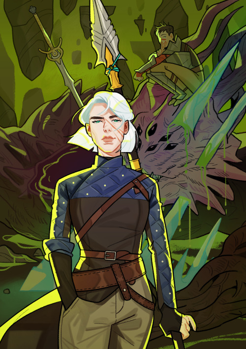 therearecookiesdraws:The ideal way my warden shows up is by casually saving Hawke in the fade as the inquisition attempts 50 sides quests to get her back, only to stumble on this scene and have her say, “What, like it’s hard?”